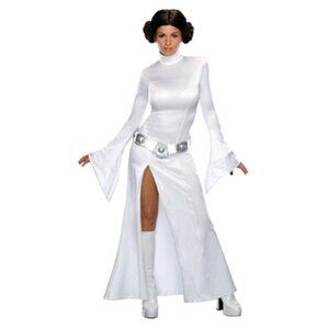 🎃Halloween Princess Leia Adult Costume, Dress + Wig - Med